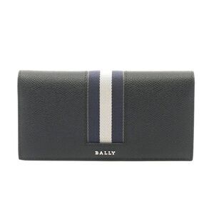 Bally Leather Bifold Long Wallet Black